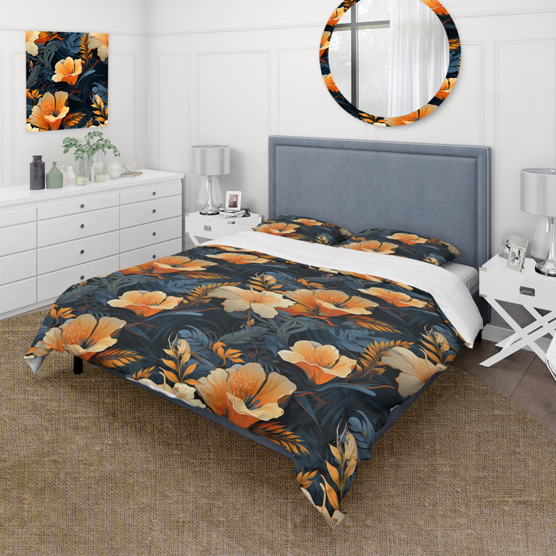 Ensemble de housse de couette Tropical Twilight, Housse de couette pour très grand lit et 2 très