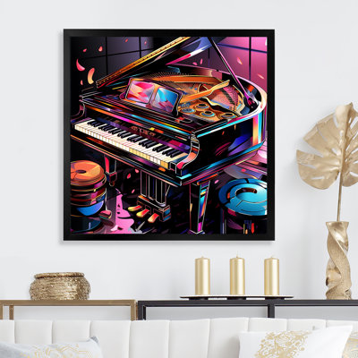 Mauve, mélodie numérique d'un piano à queue II - art mural piano