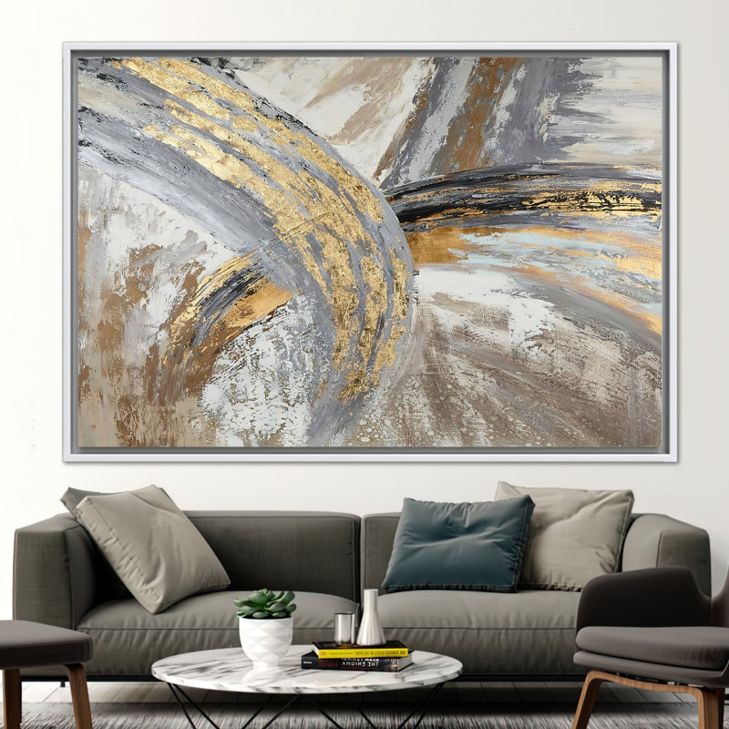 Wall Decor, Abstract Artwork, Marble Poster, Contemporary Wall Decor, Silver Canvas, Silver Canvas Art,, White Floater Framed