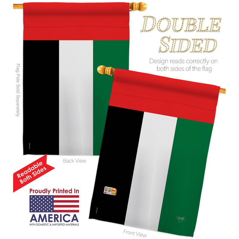 Double Sided 40'' H x 28'' W Polyester Flag Set