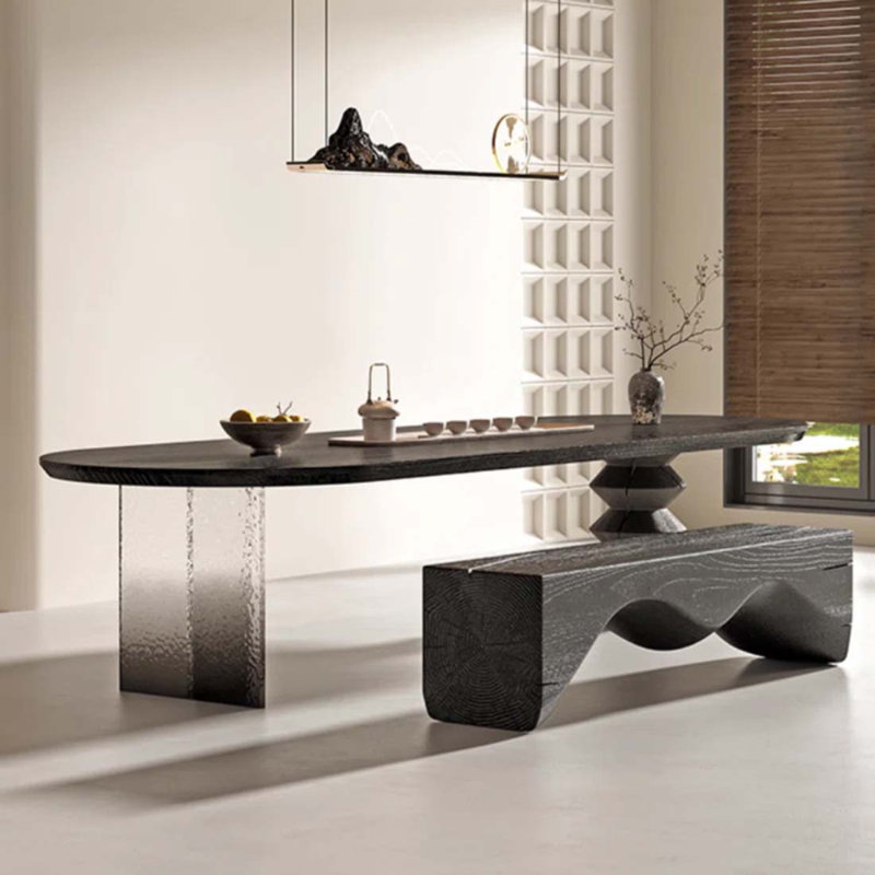 Oval Dining Table, 35.43" W x 94.48" L