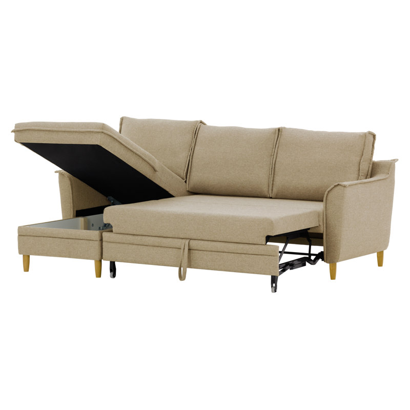 Benny 4 Seater Sofa Bed, Reversible, Beige
