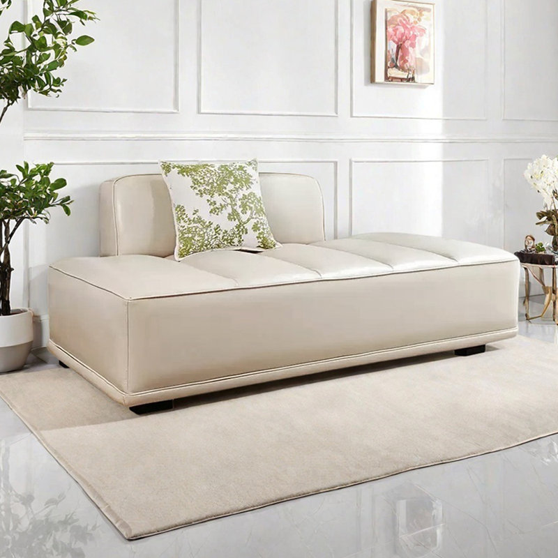 Chaise longue spacieuse pour l'intérieur en similicuir, Orienté à gauche (vu de face)