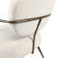 Fauteuil d'appoint Mid-Century blanc avec structure en métal doux et fauteuil confortable pour la chambre à coucher-2030407457