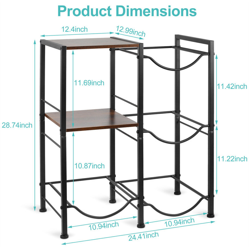 Porte-bidon 5 gallons avec tablettes en bois rustique - Support pour la maison et le bureau
