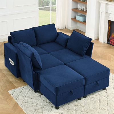 112.6'' Velvet Sofa