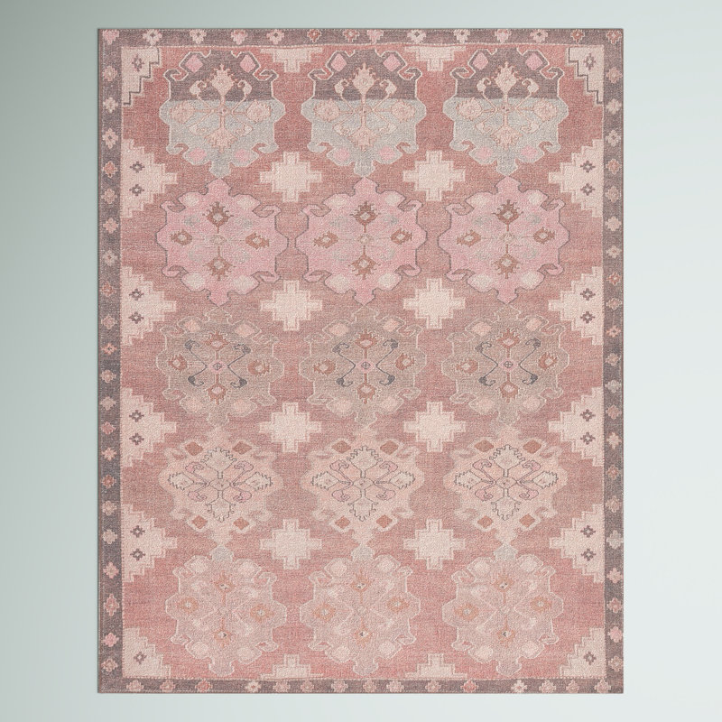 Asuncin Polyester Machine Washable Performance Rug, Rectangle 6' x 9'