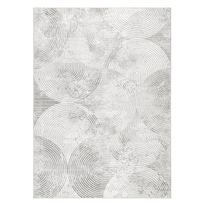 TOWN & COUNTRY LUXE Maya Soft Arches Neutral Indoor Area Rug with High-Low Texture, Grey