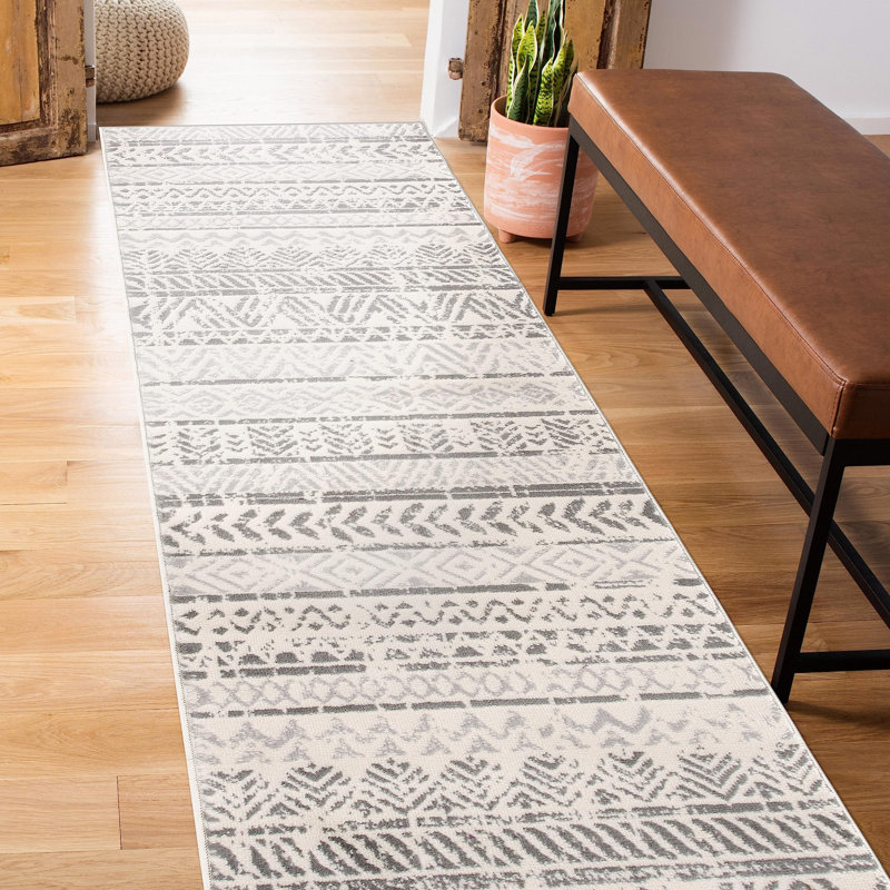 Krey Area Rug with Non-Slip Backing, Runner 2' x 7'