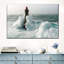 Phare dans une tempête sur toile-1733384706