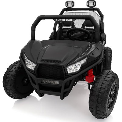 24v 2 Seater Xxxl Ride On Car For Kids,kids Electric Car With Rc,metal Frame,four-wheel Suspension,20 Inch Wide Seat, Music, 3 Speeds