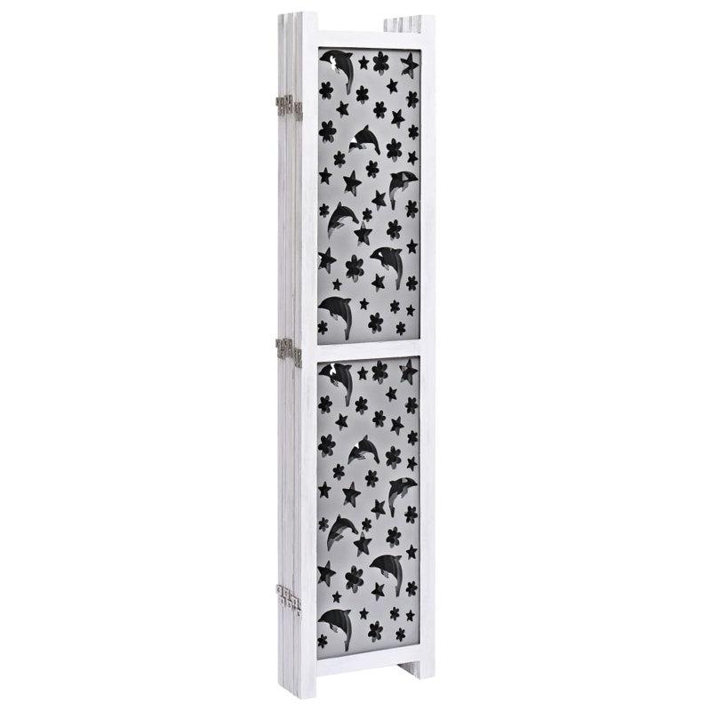 Paravent pliant pour séparer une pièce en bois massif, 6