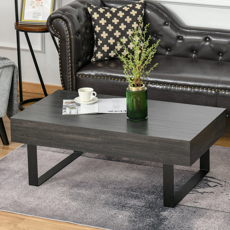 Table basse de salon - Gris foncé avec esthétique de rangement élégante