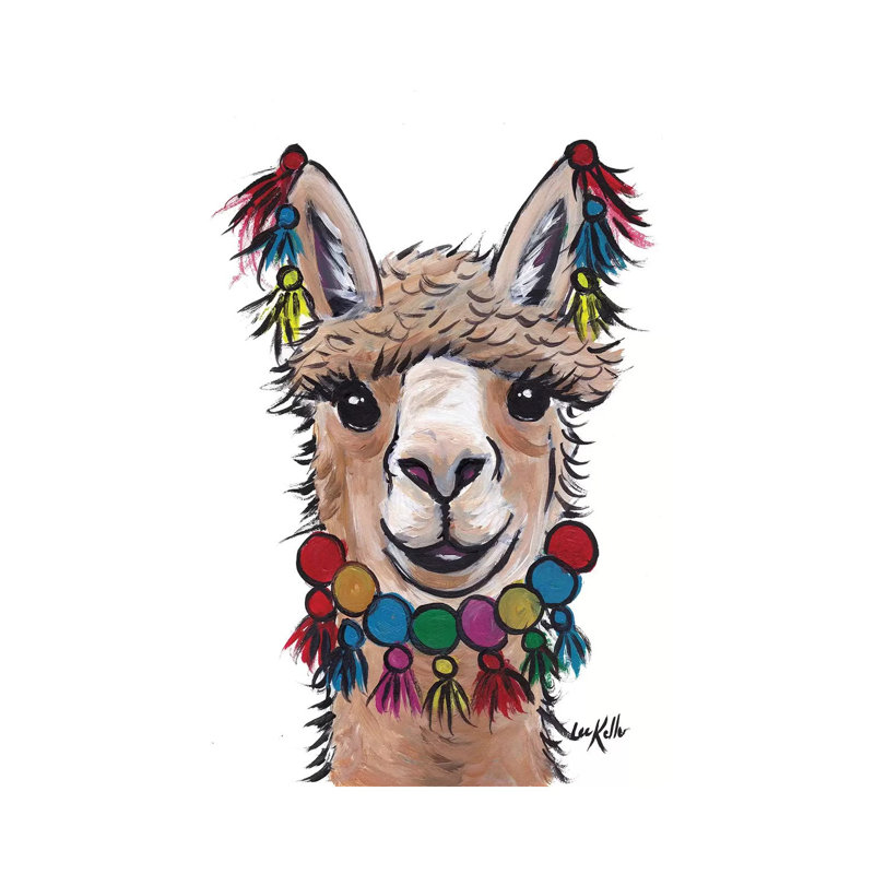 Alpaca With Tassels - Wrapped Canvas Print, 101.6 cm H x 66.04 cm W x 3.175 cm D