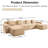 4 Seater Sofa and 2 Ottomans (Camel)