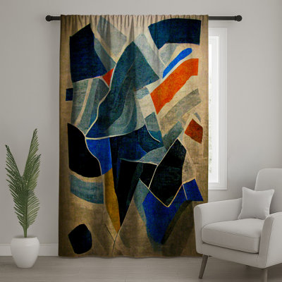 Rideaux abstraits, voilages et voilages abstraits - 1 panneau