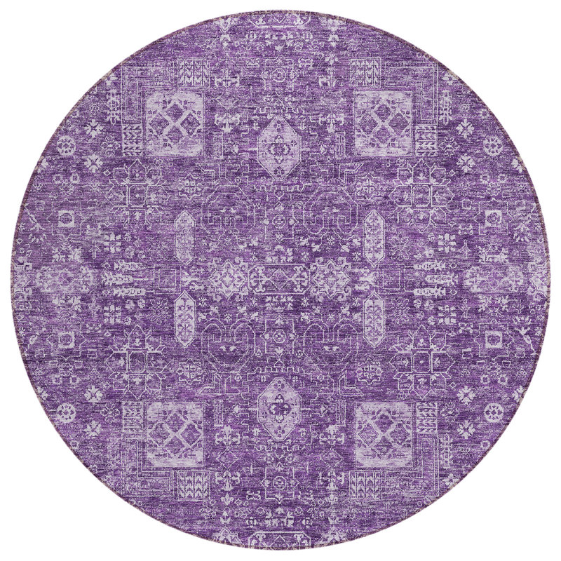 Floral Indoor / Outdoor Rug, Round 8'