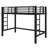 Sturdy Metal Loft Bed, Featuring A Easy  Climbing Ladder And Safety Guardrails-1491559007