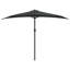 Parasol de jardin extérieur WALPLUS avec poteau en aluminium anthracite 300 x 155 cm