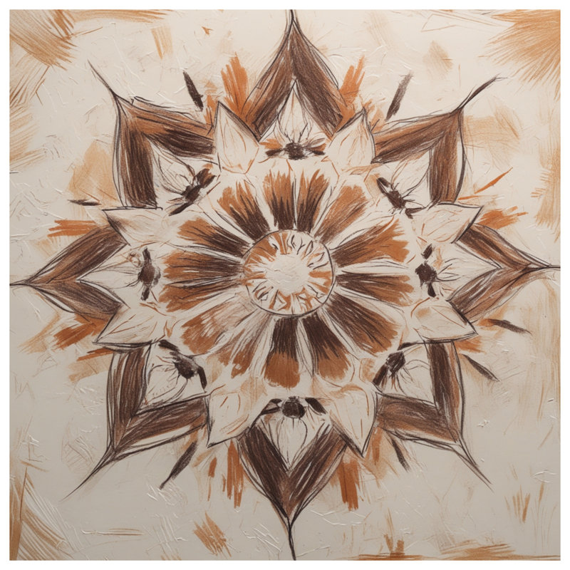 Tapis de bain texturé Mandala Art, 34 po L x 21 po L