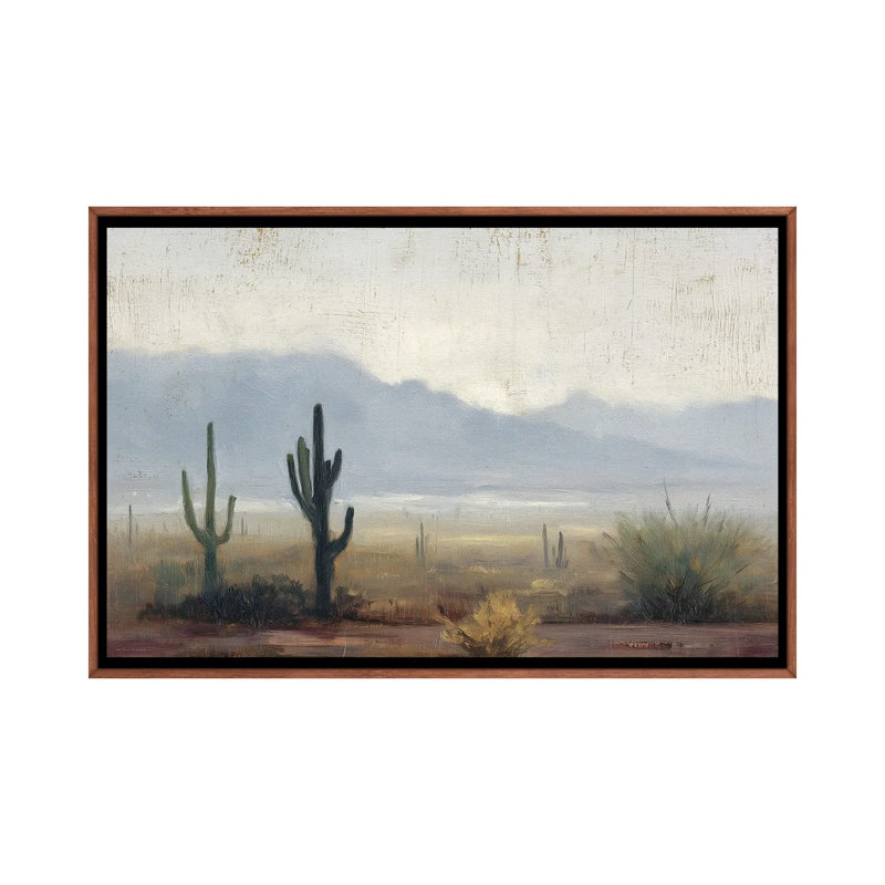 «Lonely In The Desert», reproduction d'art sur toile encadrée, 48" x 32", Toile avec cadre, Brown