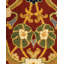 Tapis unique noué à la main Keenan - rouge, 8 pi 2 po x 10 pi 2 po