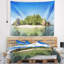 Paradise de polyester en mer de mer seychelles tapisserie avec accessoires suspendus inclus-28500573