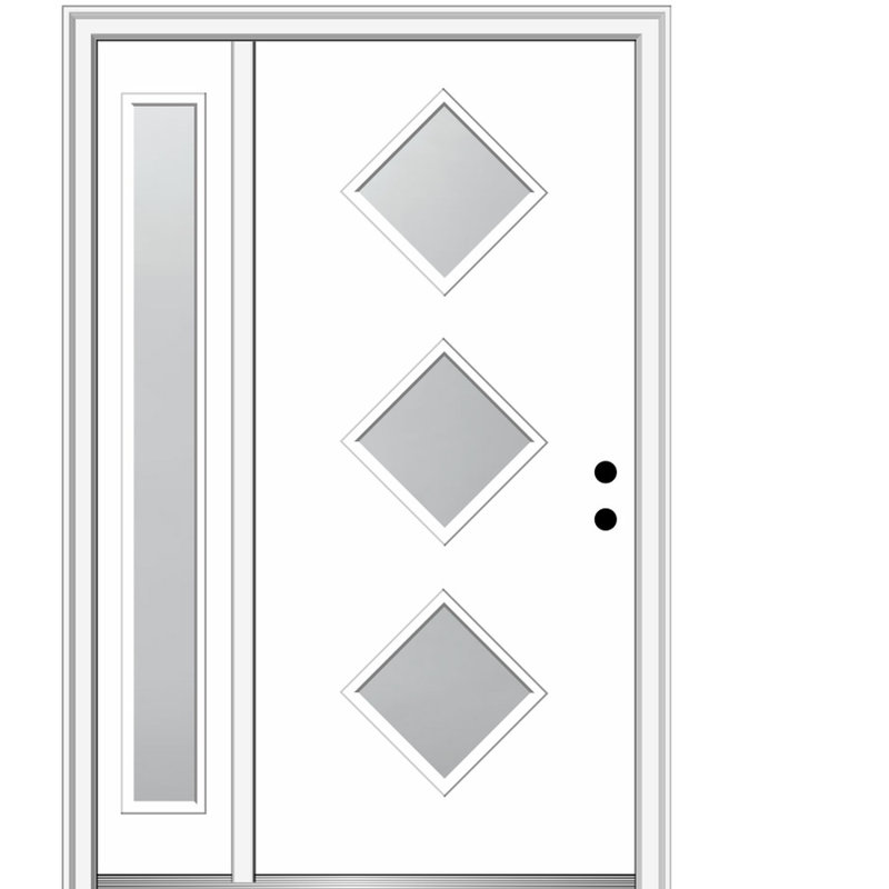Portes d'entrée prémontées Spotlight, Côté gauche, 53 po x 81,75 po