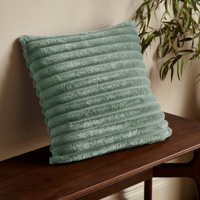 Cosy Ribbed Faux Fur Cushion Cover