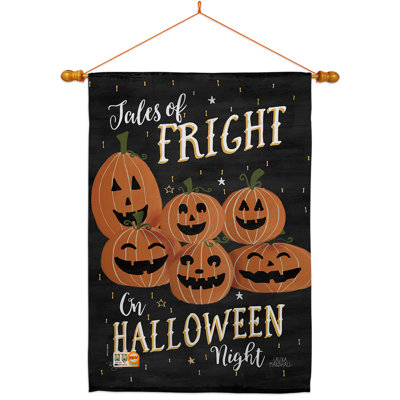 Ensemble de drapeaux en polyester 40 x 28 po Fright on Halloween Night