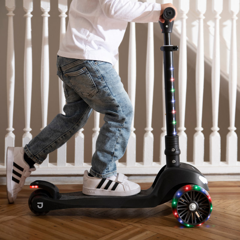Jetson Jupiter Mini 3 Wheel Light-Up Kick Scooter with Adjustable Handlebar, Red