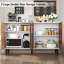 58" Modern Coffee Bar with 4 Doors-1209349941