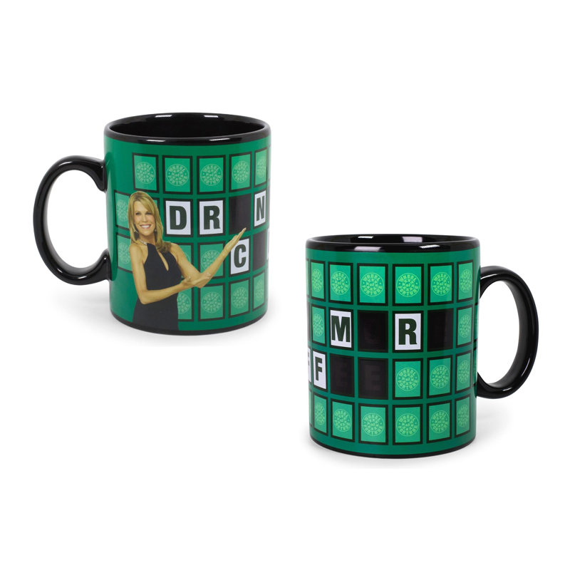 Tasse à changement de couleur «Drink More Coffee» de Wheel Of Fortune | Peut contenir 16 onces