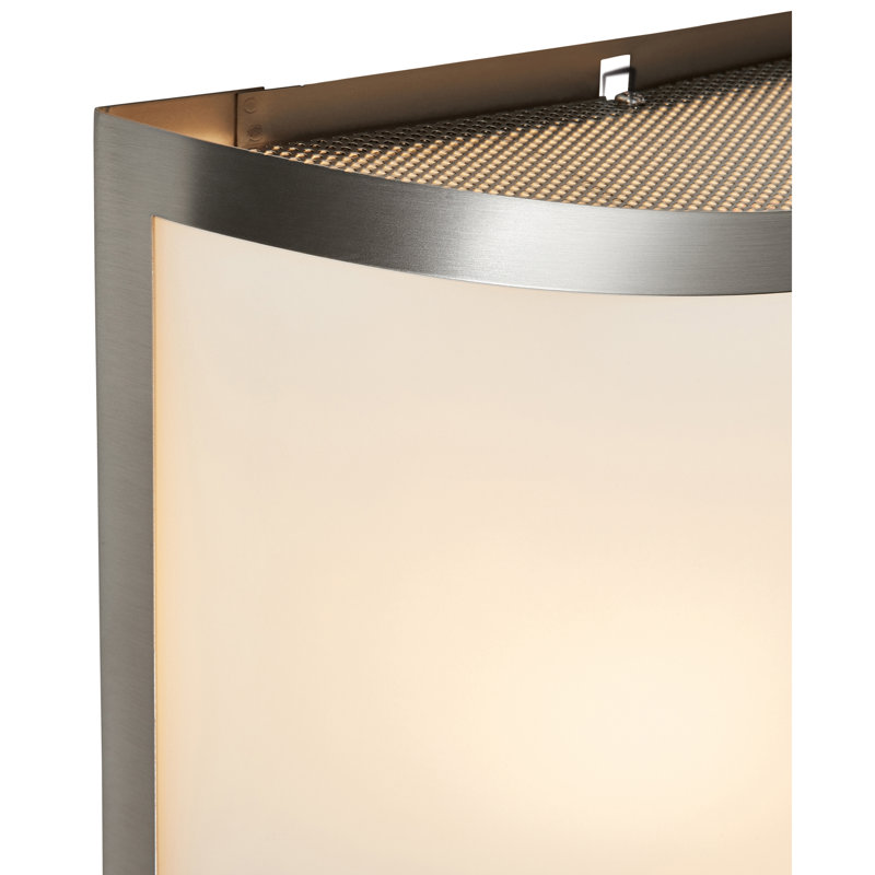 Plafonnier encastré moderne 2 lumières Rogowski, Acier brossé