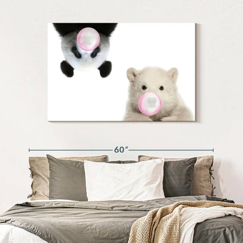 Bears Bubble Gum sur toile, H 32 po x l 48 po x P 1,25 po