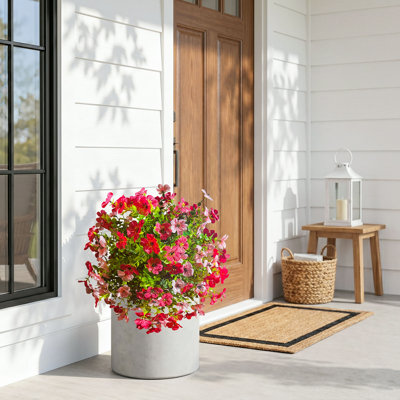 Arbre topiaire en forme de boule de buis artificiel 20 pouces avec 2 piquets de sol pour jardin, porche et patio