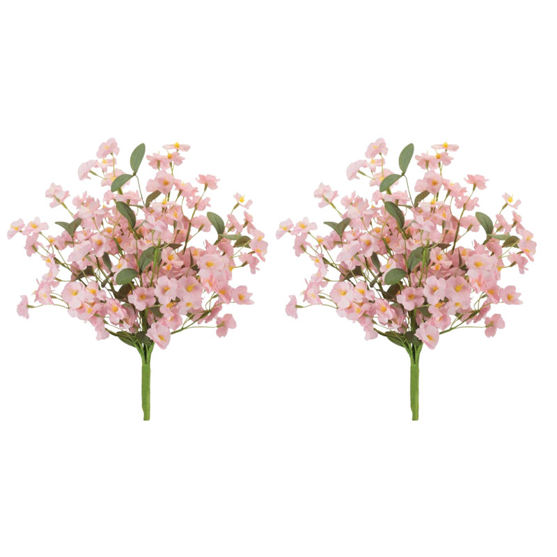 Mini buisson floral rosé (ensemble de 2)