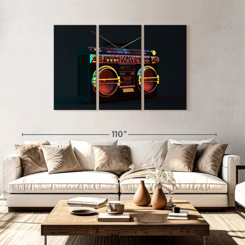 Abarca Modern Boombox, 48" H x 74" W