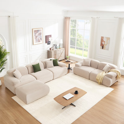 Ensemble de canapé modulaire rembourré 6 pièces