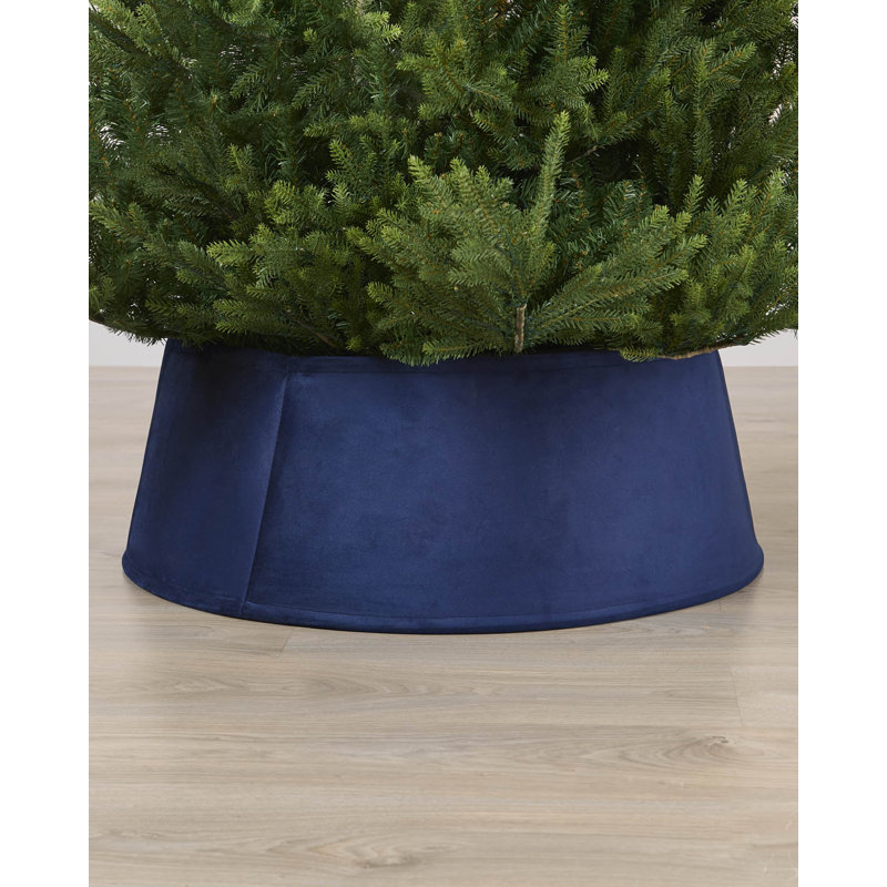 Navy Velvet Tree Skirt, 70cm