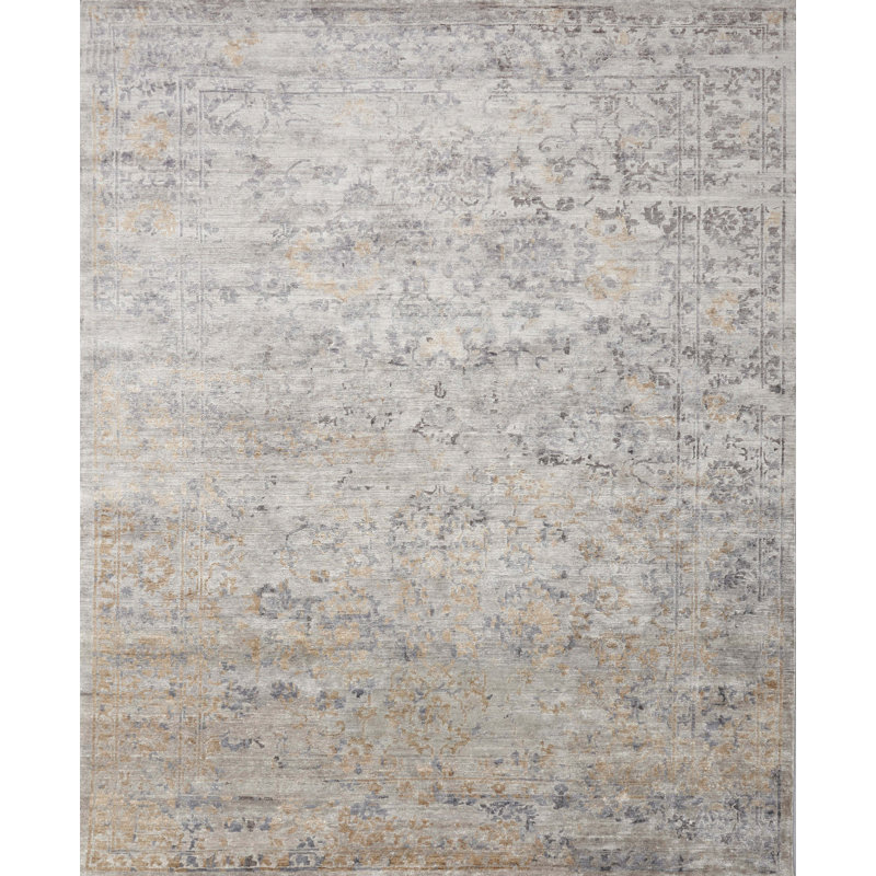 Viscose Oriental Indoor Rug, Rectangle 7'9" x 9'9"