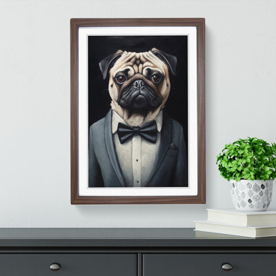 Pug Contemporary - Framed Print