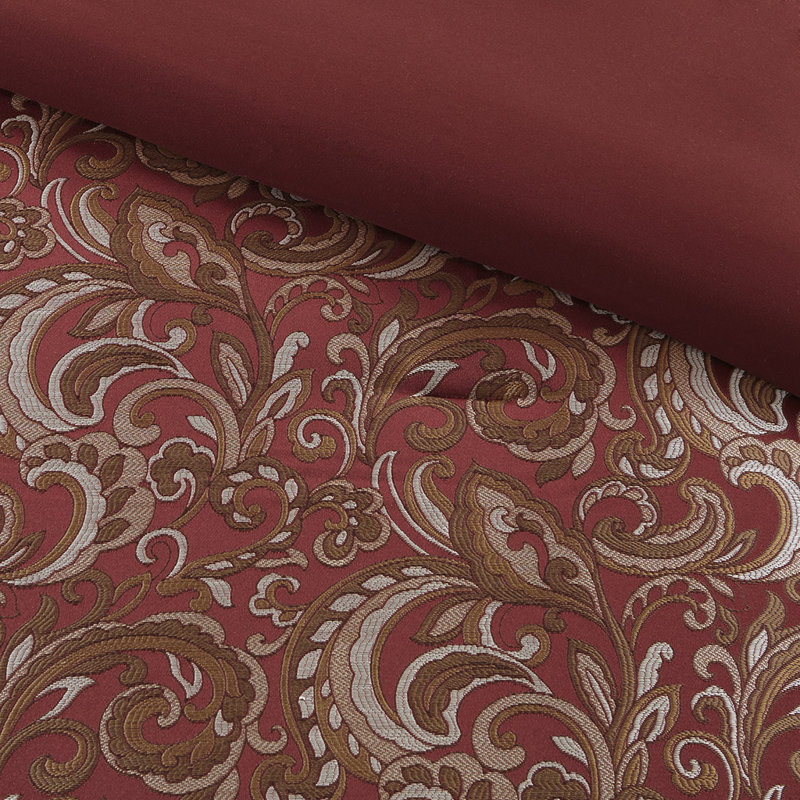 Brystol Luxury 24-Piece Bedding Set, Queen Comforter + 23 Additional Pieces, Red