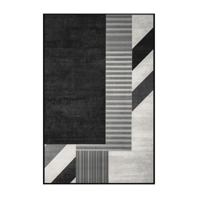 Tapis rayé gris moelleux et moelleux Soft Earl, 3 x 5