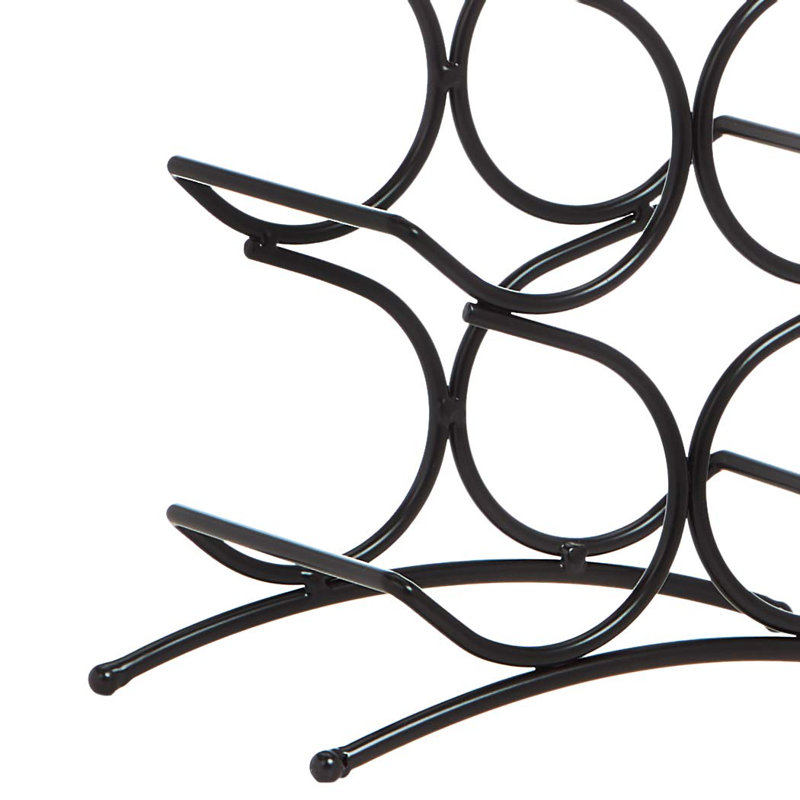 12 Bottle Wine Bottle Rack Black