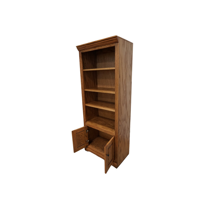 Bibliothèque standard Raheim, Chêne moyen, (Quatre tablettes) H 72 po x l 28 po x P 18 po