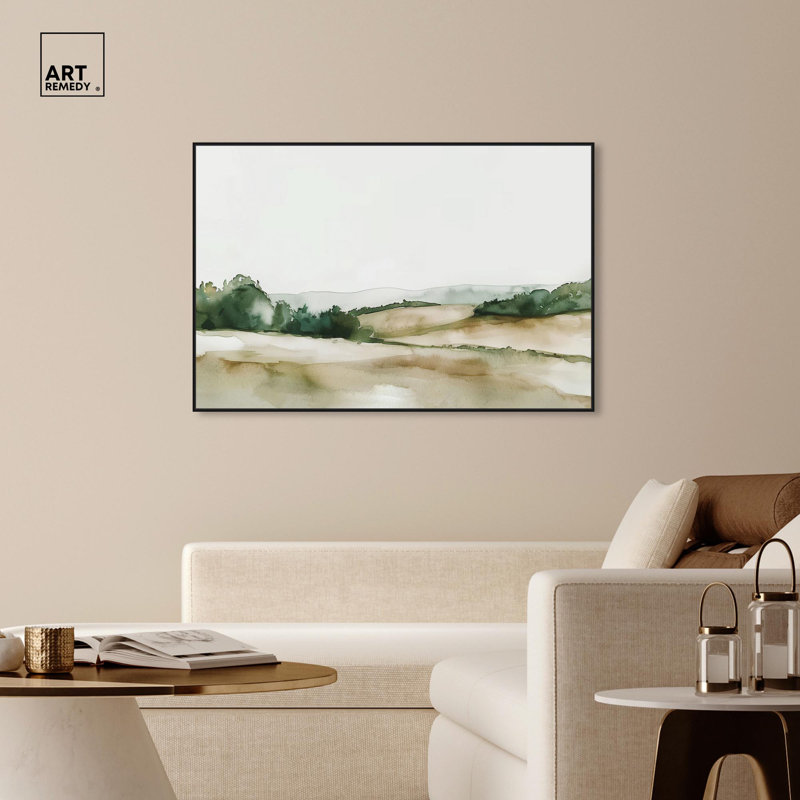 Meadowside Escape Canvas Rustic Farmhouse Art by Art Remedy, 11" H x 16" W, Black Framed