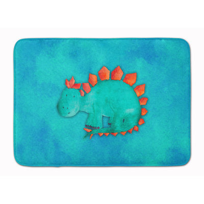 Tapis pour salle de bain en mousse à mémoire stegosaurus aquarelle Forbes