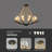 Rustic Industrial Iron Chandeliers Black Gold Farmhouse Chandelier Light Fixture Dining Room Light Fixture For Kitchen Island Foyer Living Room Entryway-883319178