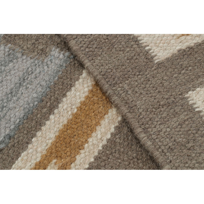 Scandinavian Wool Geometric Area Rug, Rectangle 6' x 9'